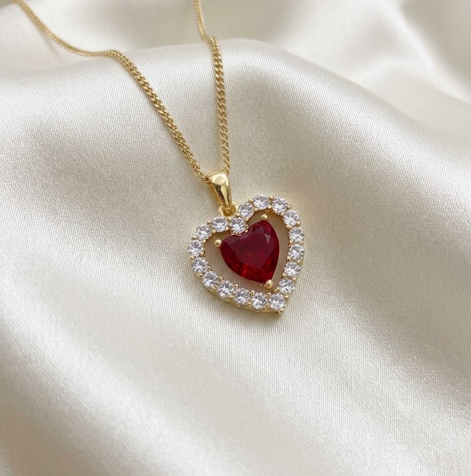 Collares de Corazón Rojo